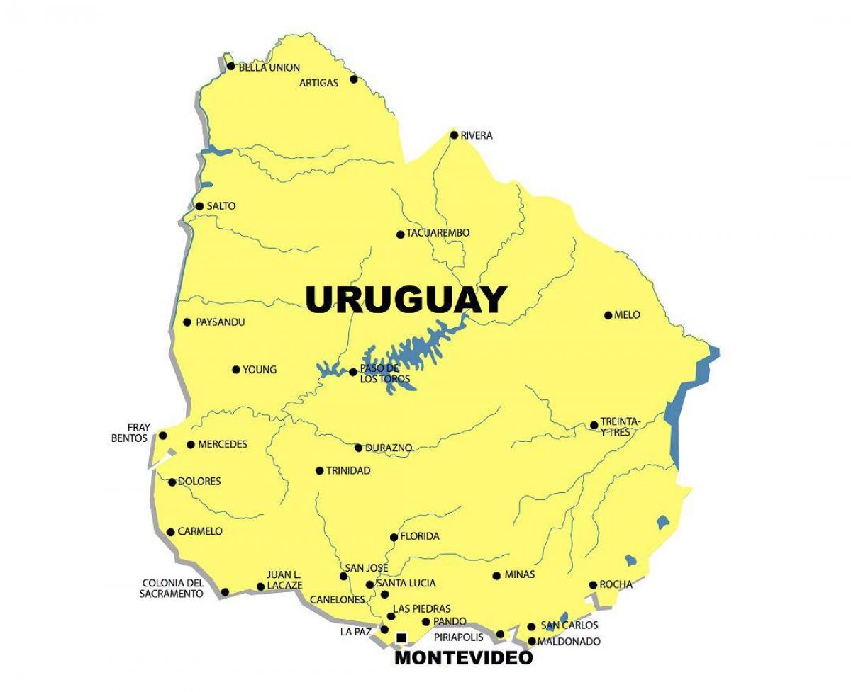 Mappa di fiume Uruguay