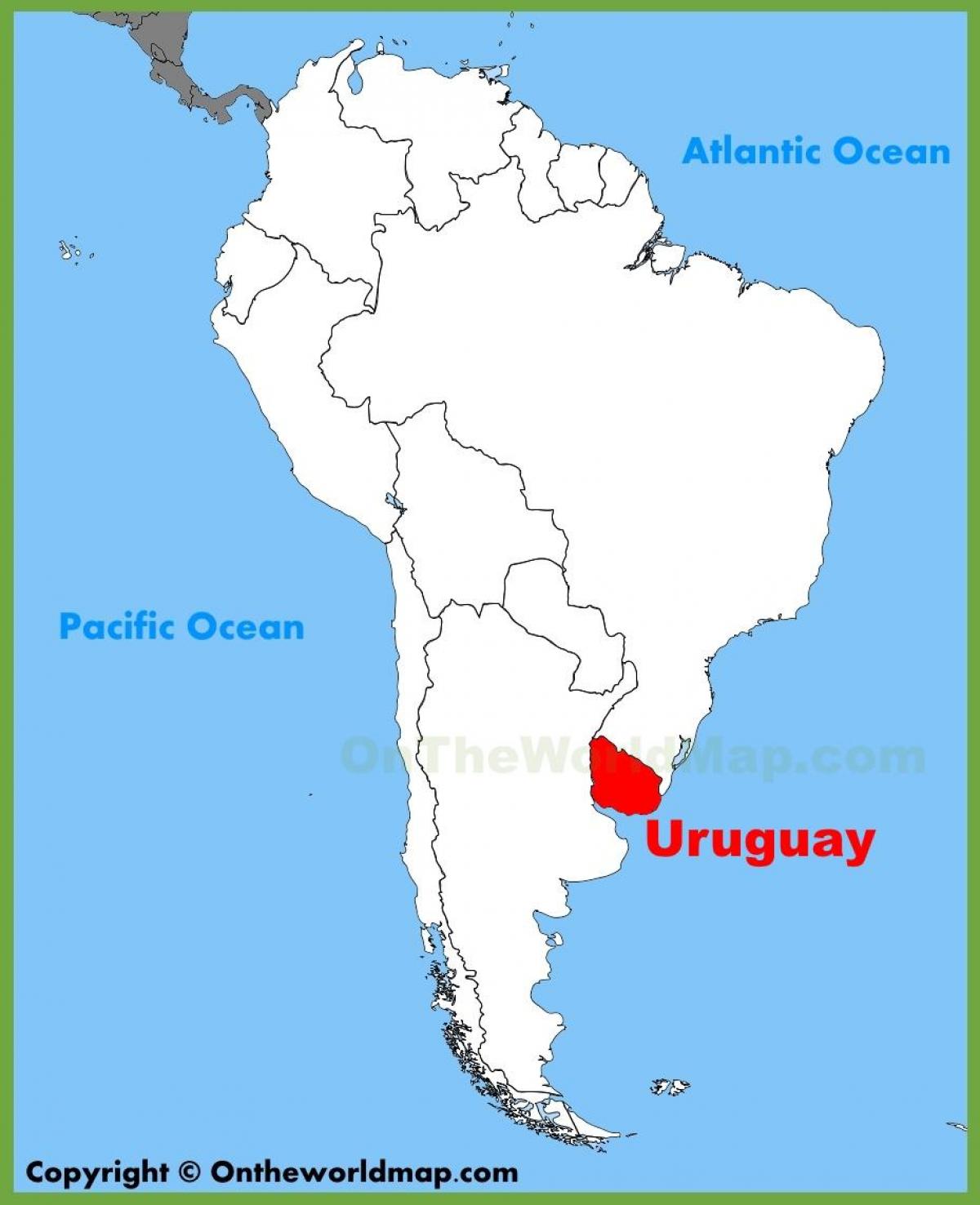 Mappa di sud america Uruguay
