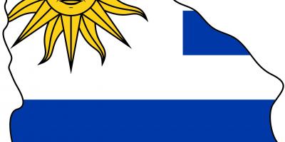 Mappa di bandiera Uruguay