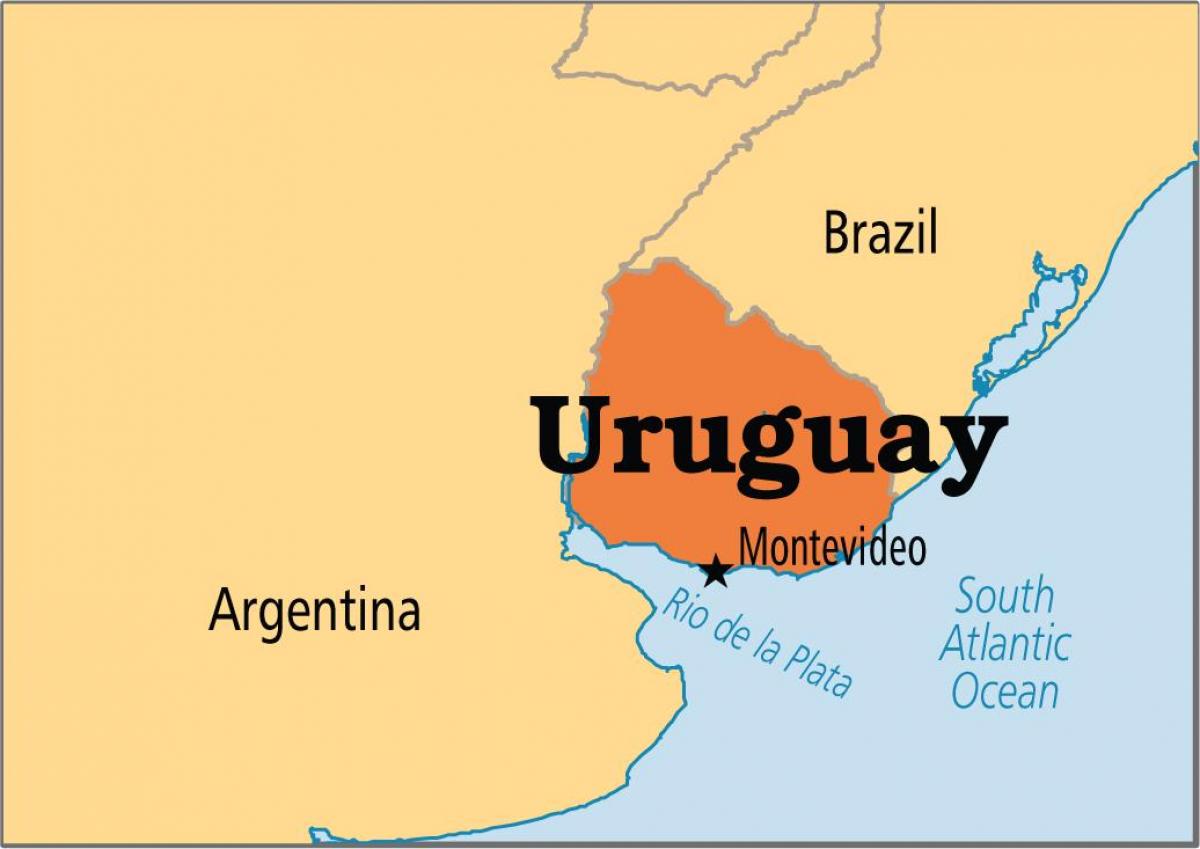 Uruguay capitale mappa