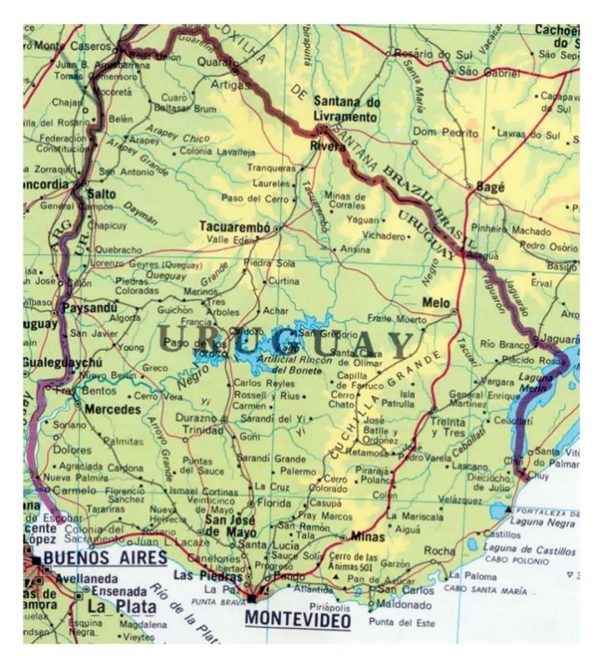 mappa dell'Uruguay