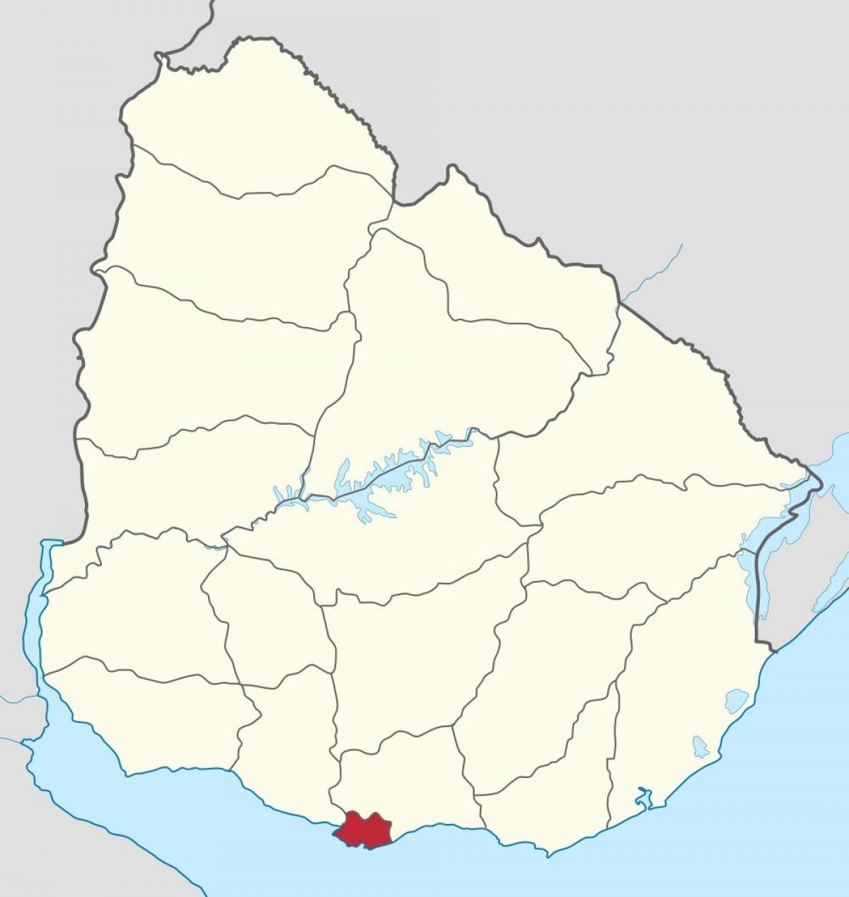 Mappa di contorno Uruguay