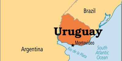 Uruguay capitale mappa