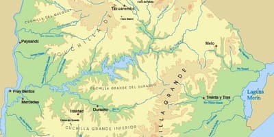Mappa di fisica Uruguay